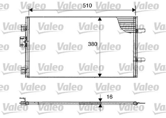 Condensatore radiatore climatizzazione R 134a 817602 VALEO per RENAULT CLIO II
