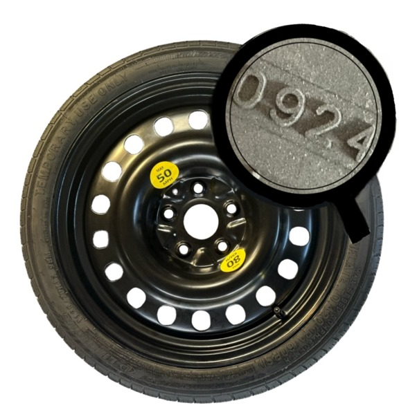 Ruotino di Scorta 17"  Per Mazda CX-30 - 63,2x13 cm l'ingombro