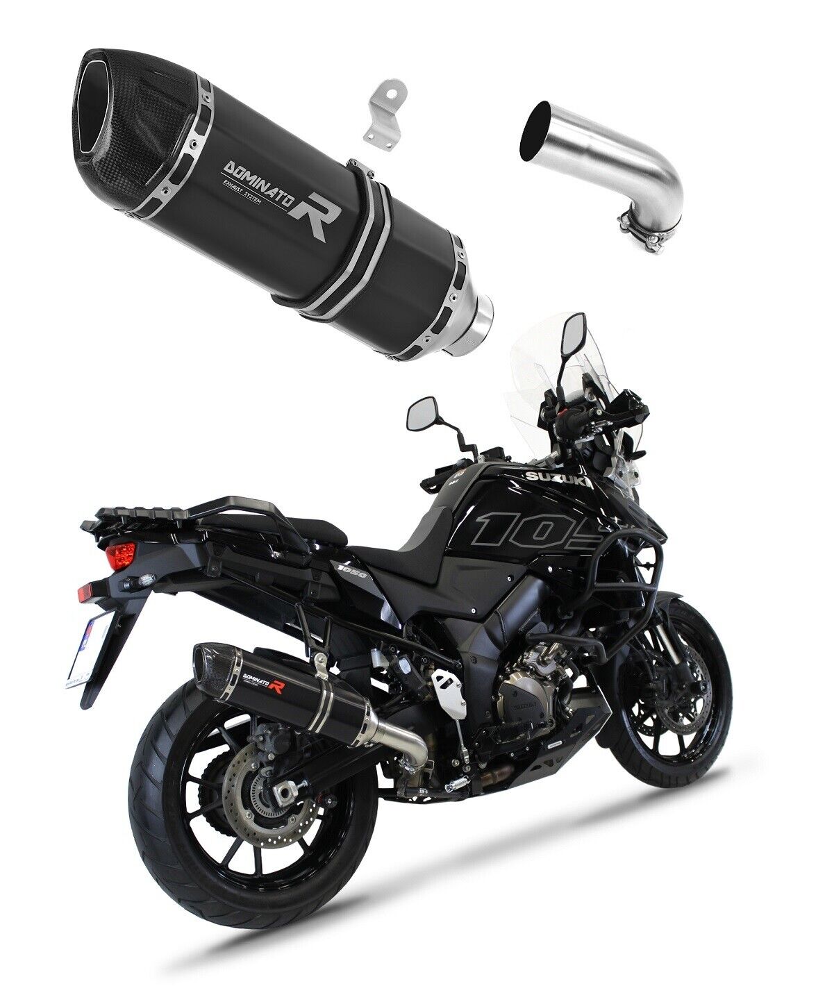 1050 V-Strom / XT 2020 - 2024 Marmitta HP1 NERO Terminale di Scarico DOMINATOR