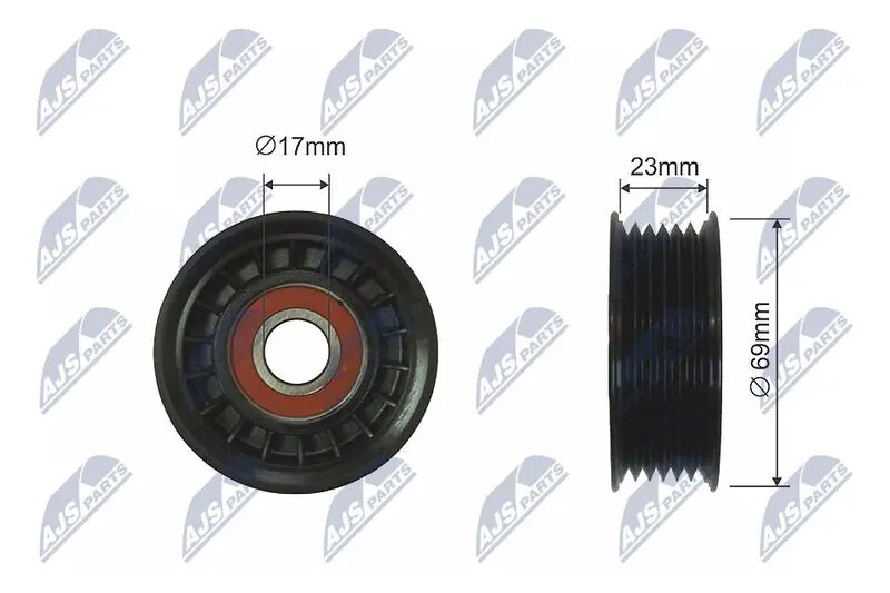 Rullo tenditore cinghia trapezoidale RRK-FR-000 NTY per MAZDA FORD VOLVO
