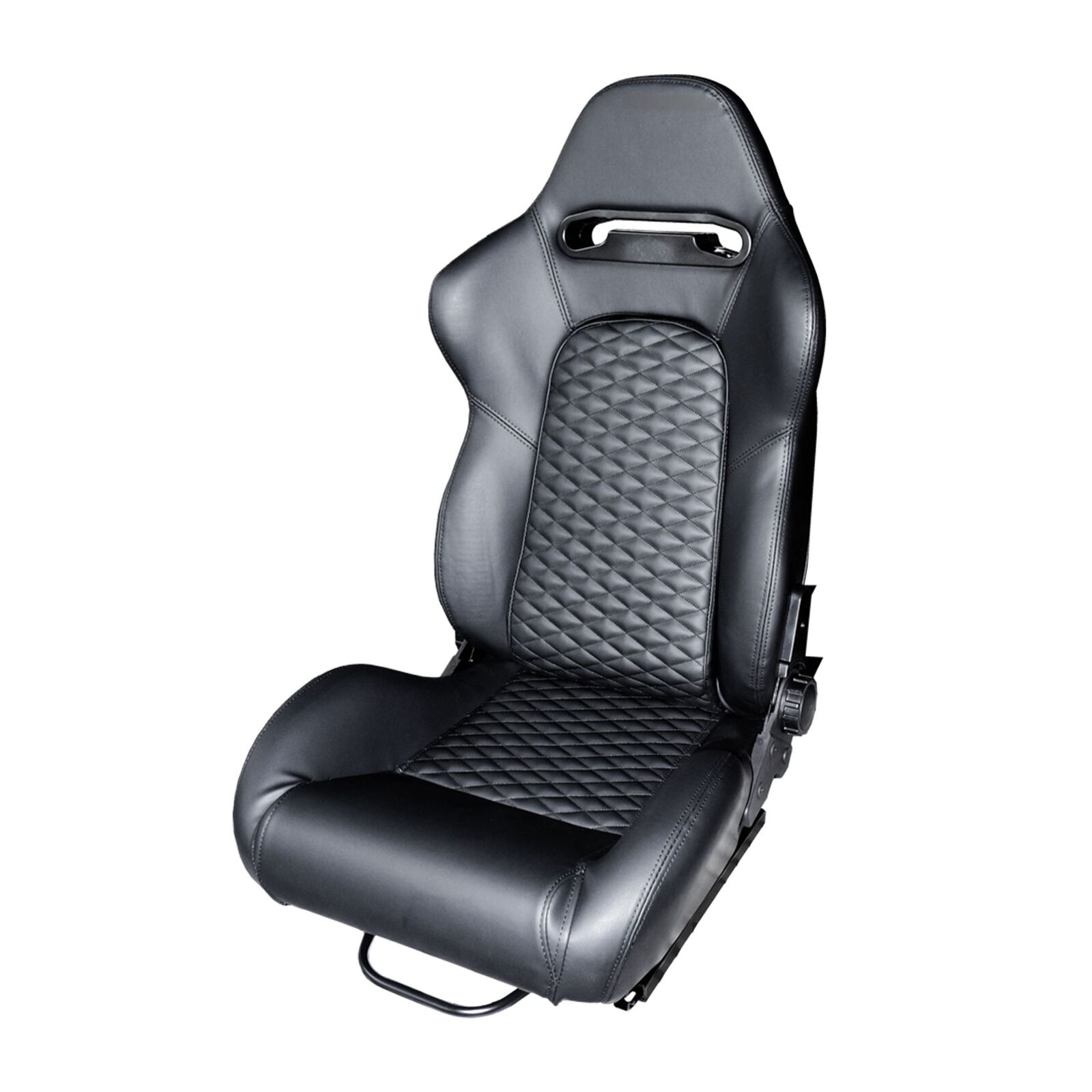 Sedile sportivo reclinabile Simoni Racing Jim in pelle nera