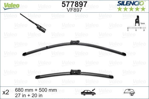 Audi Q7 Spazzola Tergicristallo 15-22 (577897) OEM Valeo