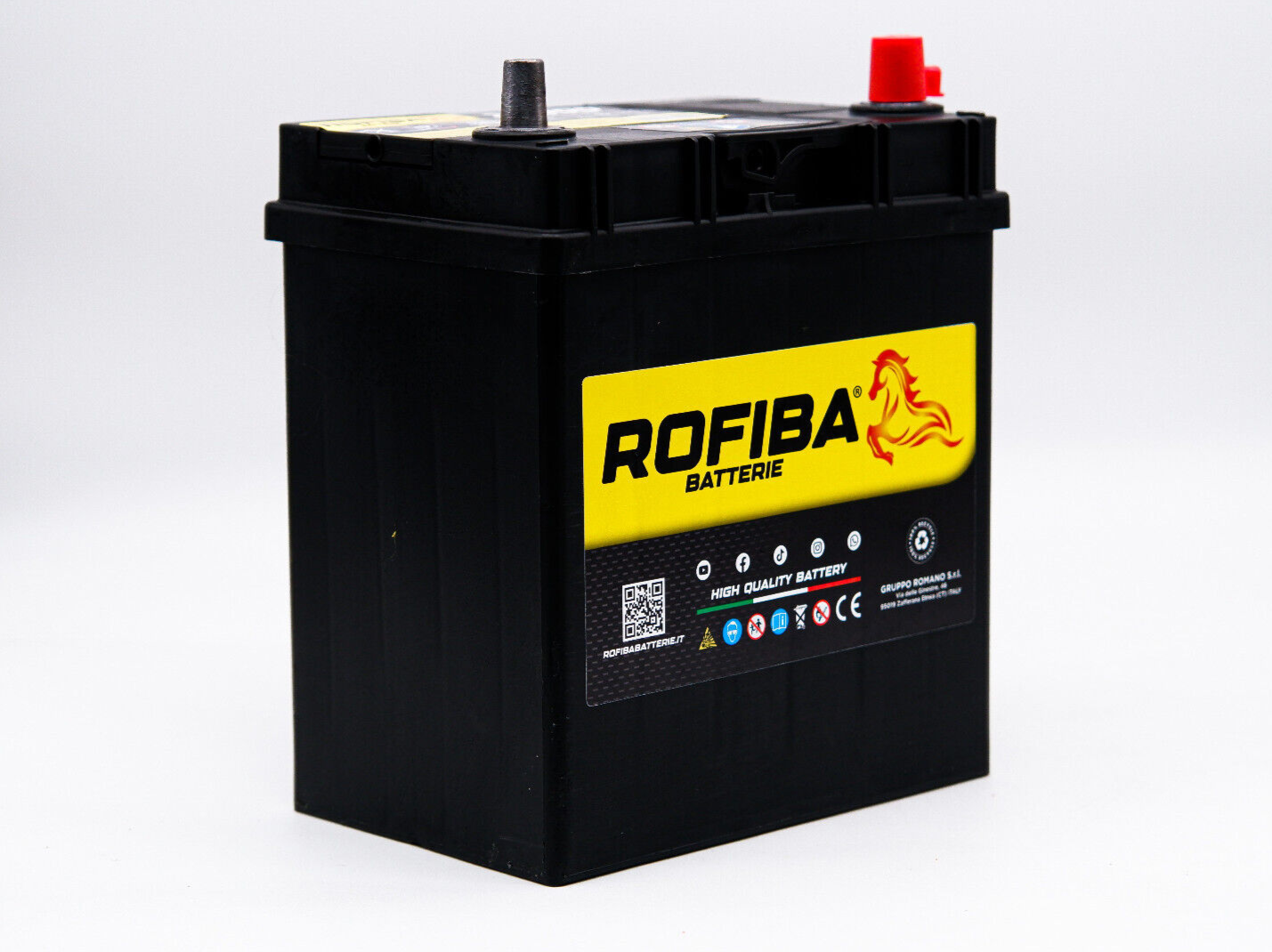 Rofiba Batteria per Auto Giapponesi Coreane 35Ah 12V Polo positivo DX =40Ah A14