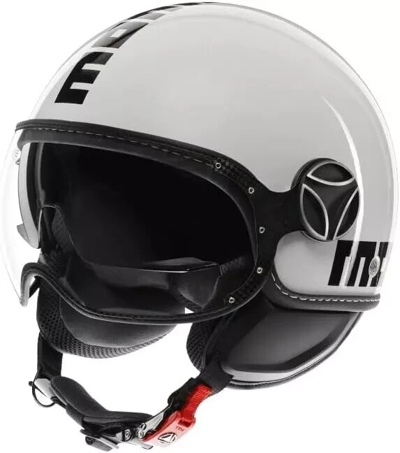 CASCO MOMO DESIGN FGTR EVO E2206 MONO WHITE QUARZ/BLACK TAGLIA XL