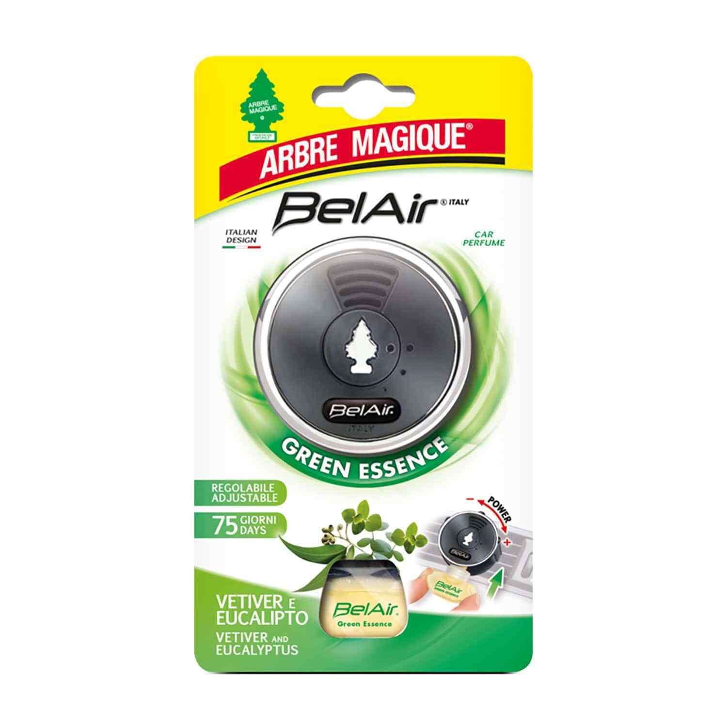 Arbre Magique Belair Giugiaro Easy, Deodorante Auto Liquido, Green Essence