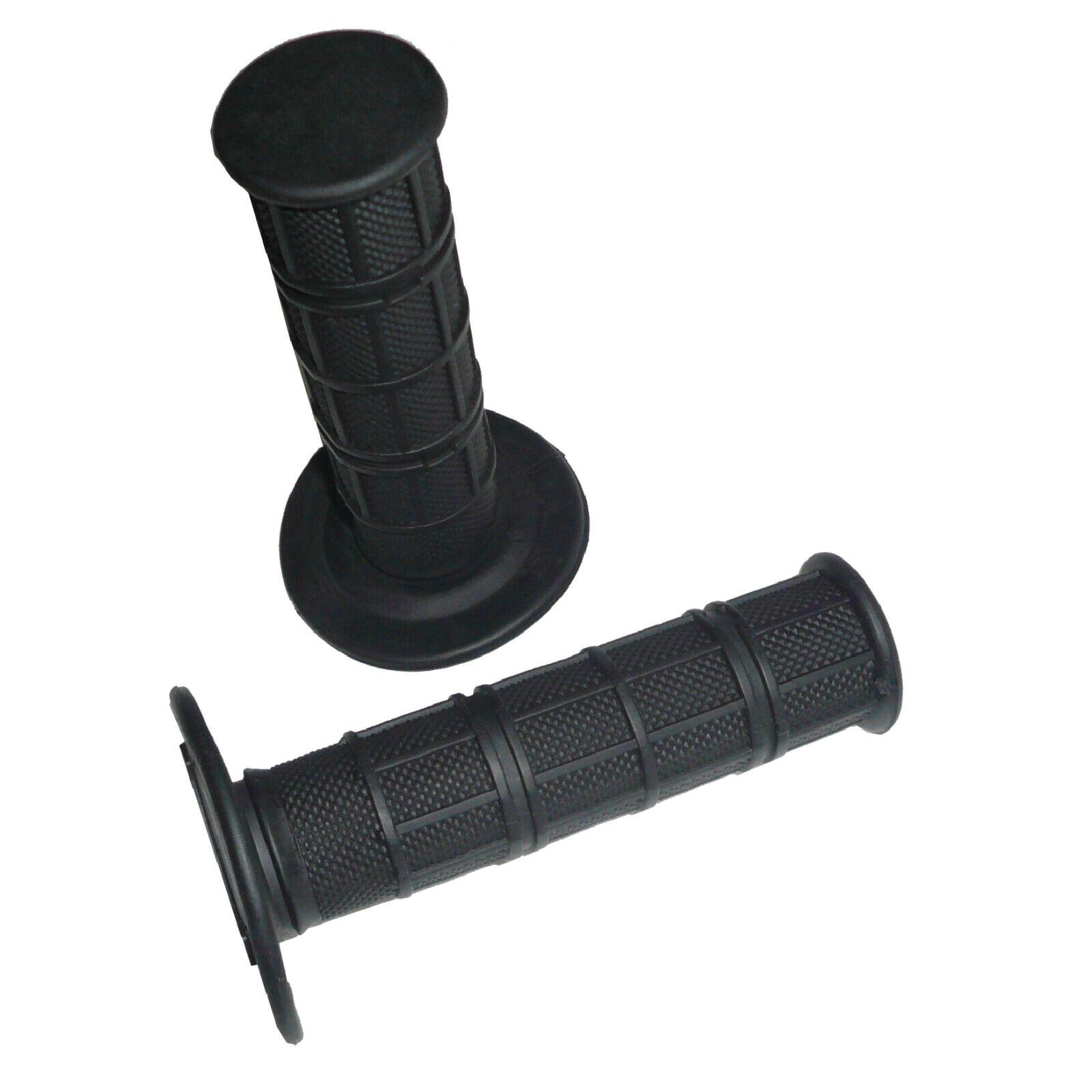 Handle Grips Rubber Handlebar Motorcycle Motorbike Custom Bikers Scooter Black