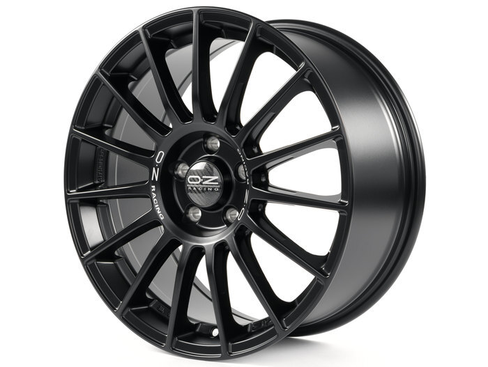 CERCHI IN LEGA OZ SUPERTURISMO LM MATT BLACK SILVER LETTERING 7,5x17 4x108,00 ET