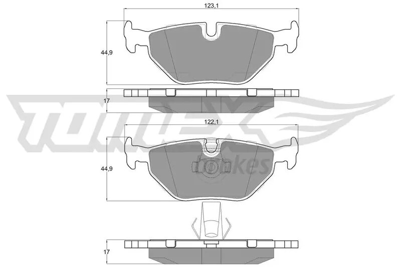 Pastiglie freno Assale posteriore TX 13-21 TOMEX Brakes per BMW ALPINA