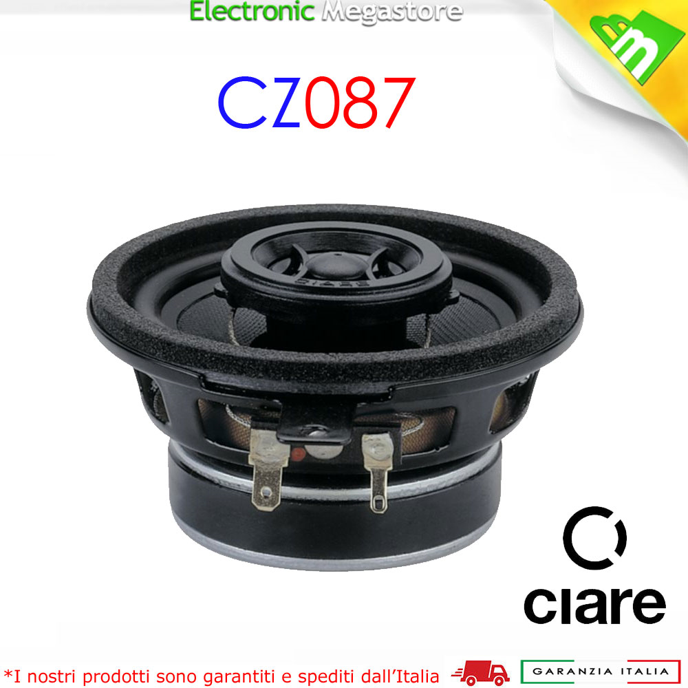 COASSIALE FULL RANGE 2 VIE CIARE CZ087 80 WATT MAX - 4 OHM -  87 MM / 3”