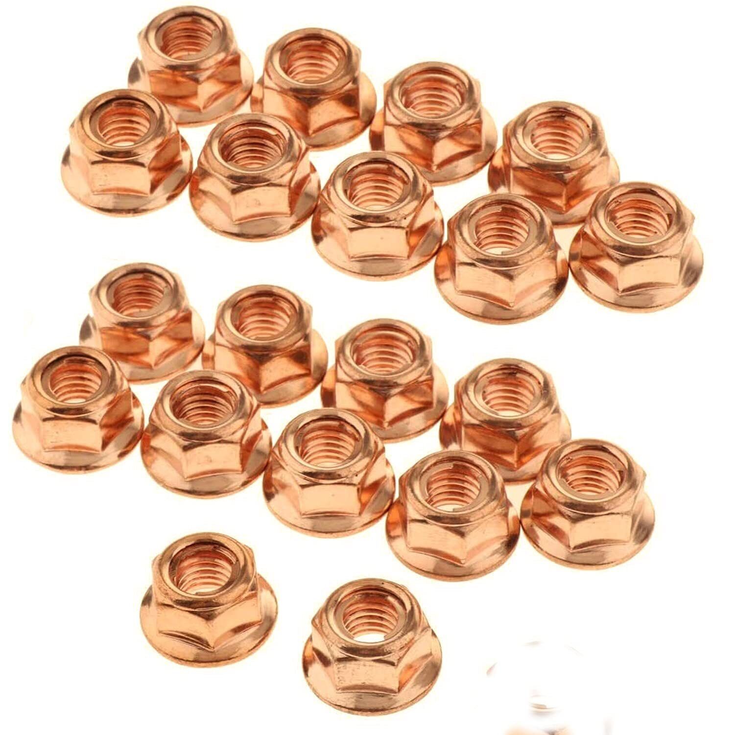 12x EXHAUST MANIFOLD STUDIO ALIMENTARE NUTS M8 HEX COPPER SELLING PER E30 3 S...