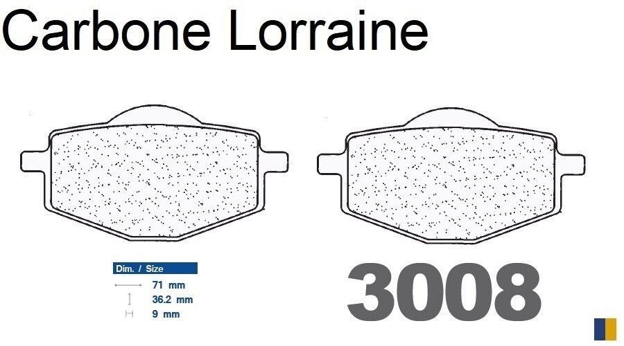 Pastiglie freno posteriore Carbone Lorraine per Malaguti 125 / 160 Centro ie 200