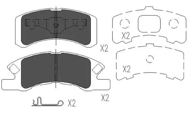 Pastiglie freno KBP-1511 KAVO PARTS per MITSUBISHI DAIHATSU