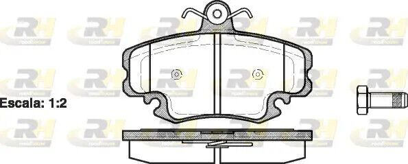 Pastiglie freno Assale anteriore 2141.20 ROADHOUSE per DACIA RENAULT