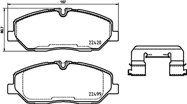 Pastiglie freno 8DB 355 025-231 HELLA per HYUNDAI H350 Furgone H350 Autobus