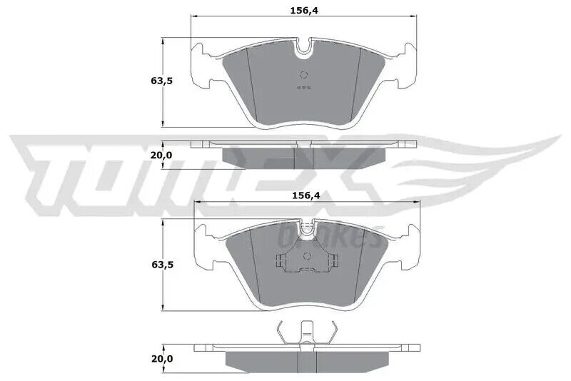 Pastiglie freno Assale anteriore TX 10-69 TOMEX Brakes per BMW 5 5 Touring 7