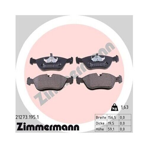 Kit Pastiglie Freno Freno A Disco Zimmermann 21273.195.1 per Volvo