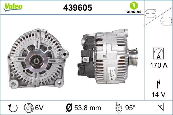 Alternatore 439605 VALEO per BMW