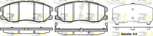 Pastiglie freno Assale anteriore 21261.12 ROADHOUSE per OPEL CHEVROLET