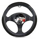 COPRIVOLANTE "ORION" NERO SIMIL PELLE 37/39 CM UNIVERSALE AUTO IN TPE INODORE