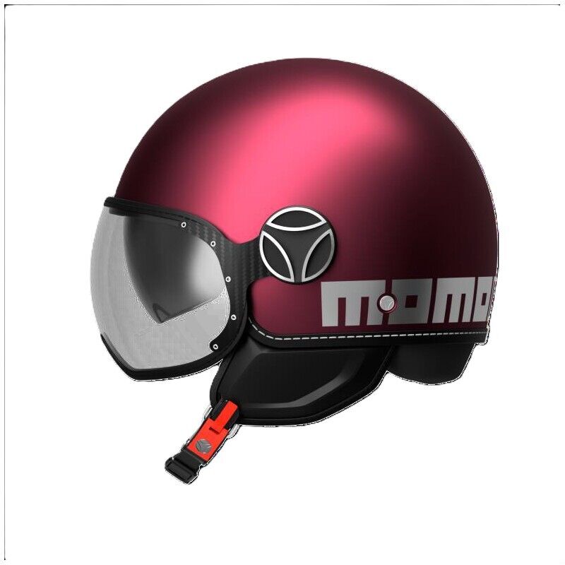 CASCO MOMODESIGN FGTR EVO MONO MATT AMARENA/SILVER TAGLIA L E2206