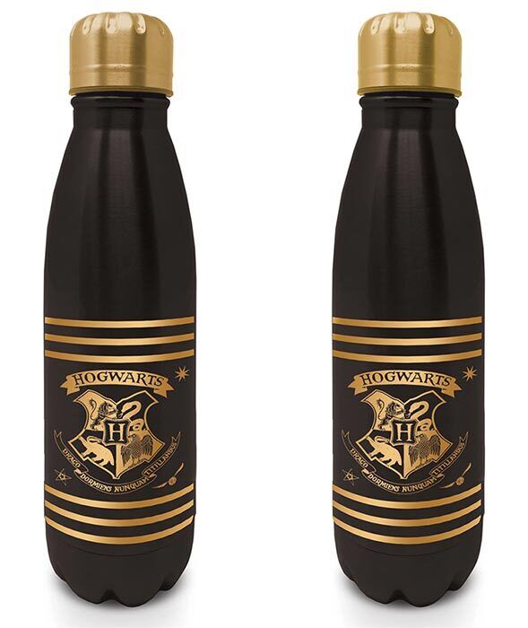 Harry Potter Black & Gold Borraccia Metallo Metal Water Bottle Mini Cola