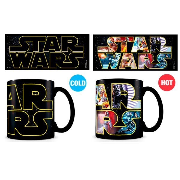 PYRAMID STAR WARS  (LOGO CHARACTERS) HEAT CHANGE  TAZZA