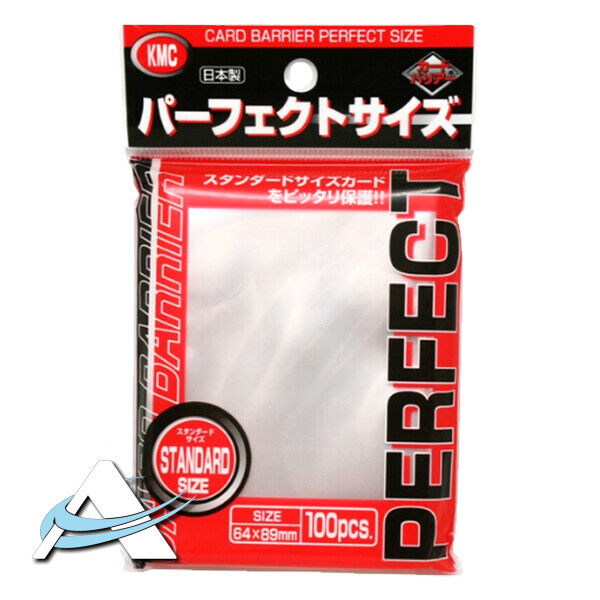 100 Bustine Protettive KMC Perfect STANDARD SIZE Sleeves Clear ANDYCARDS