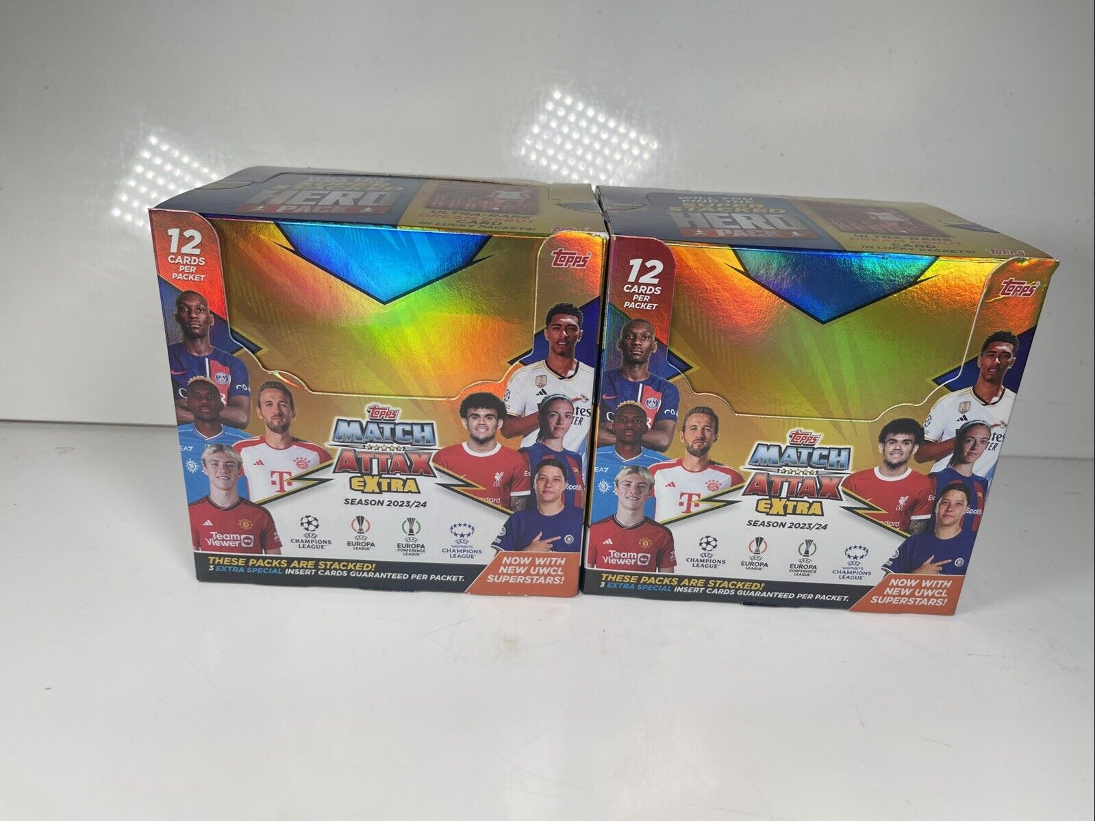 Topps Champions League Partita Attax 2 Scatole 2023-24 – 72x Pezzi - Lotti
