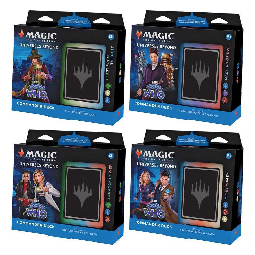 Magic The Gathering Universes Beyond: Doctor Who Commander Decks Display (4) ENG