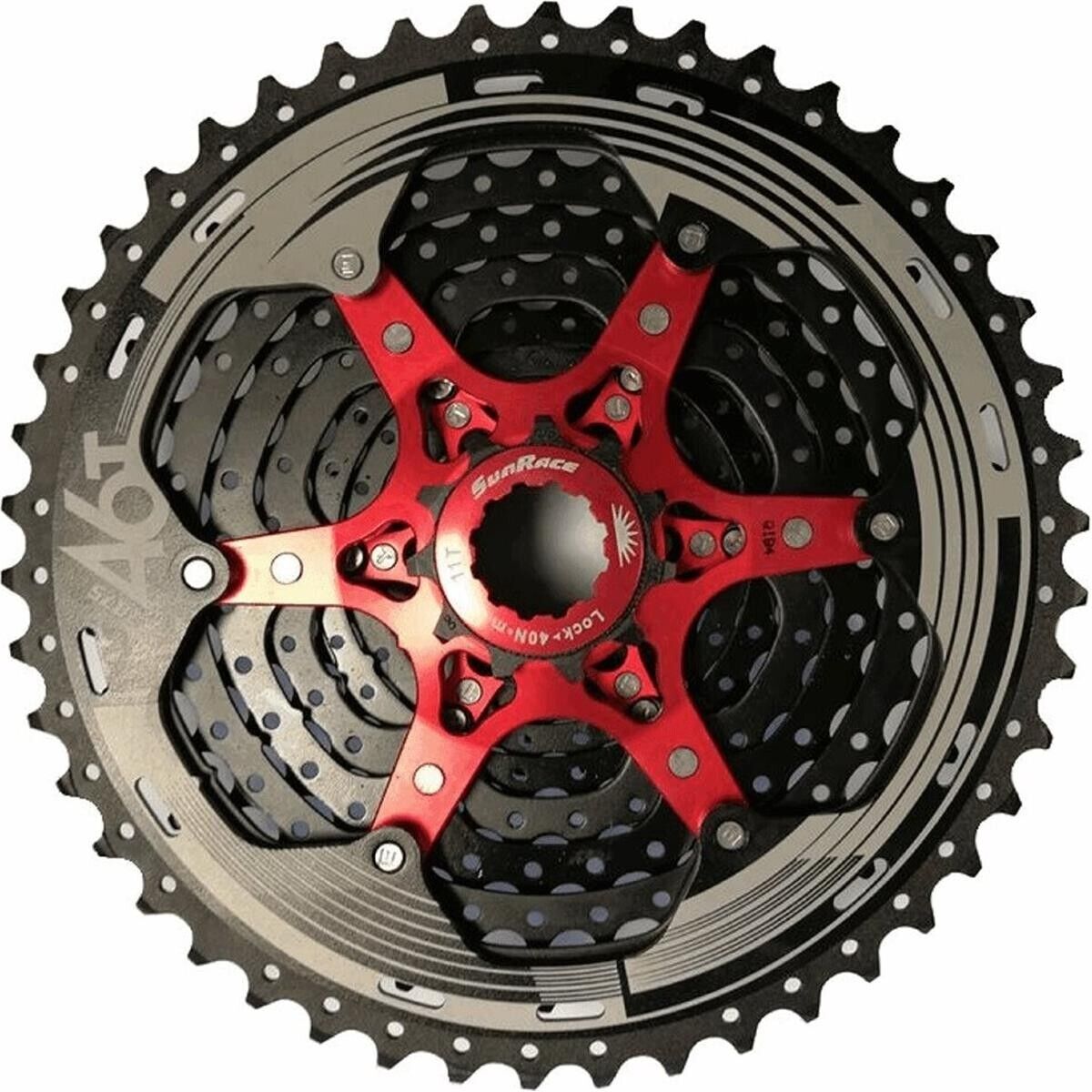 Cassetta MTB 11V 11/46 Denti in Alluminio Nero Compatibile Shimano - SUNRACE Sun
