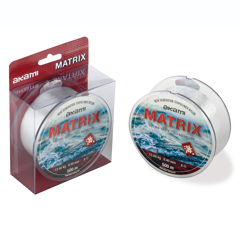 Lenza da pesca nylon akamo matrix - 500mt - Carico 4,5kg - 0,20mm