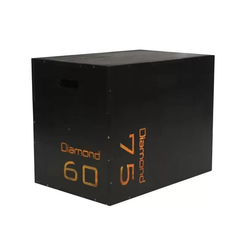 Plyo box Nera Diamond Professionale Plyometric 3 in 1 Box Unisex Adulto palestra