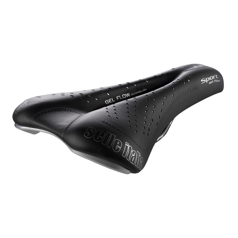 Selle Italia Sella SPORT GEL FLOW (S2) Nero 140x270mm 330g FeC Alloy diam.7 m m