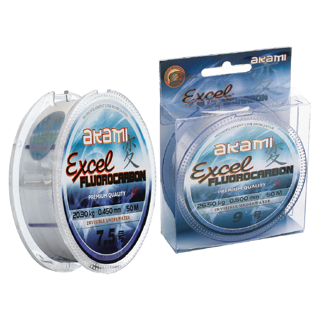 Lenza da pesca fluorocarbon akamo excel - 30 mt - Carico filo 38,85 kg - 0,70mm