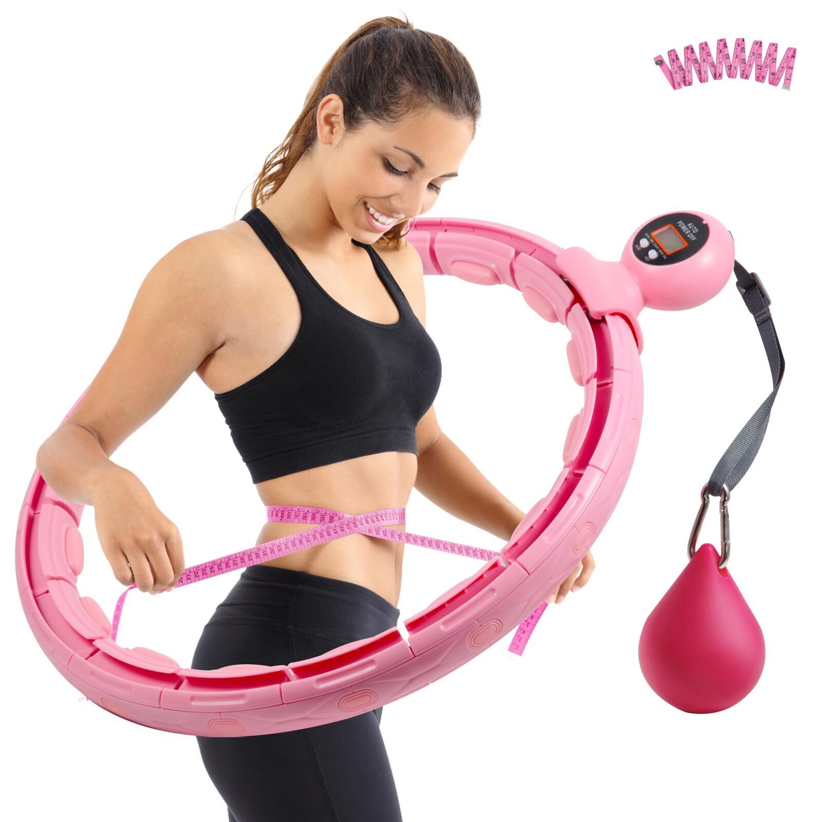 LINGDA Hula Hoop Smart Hula Hoop con contatore intelligente con palla di peso...
