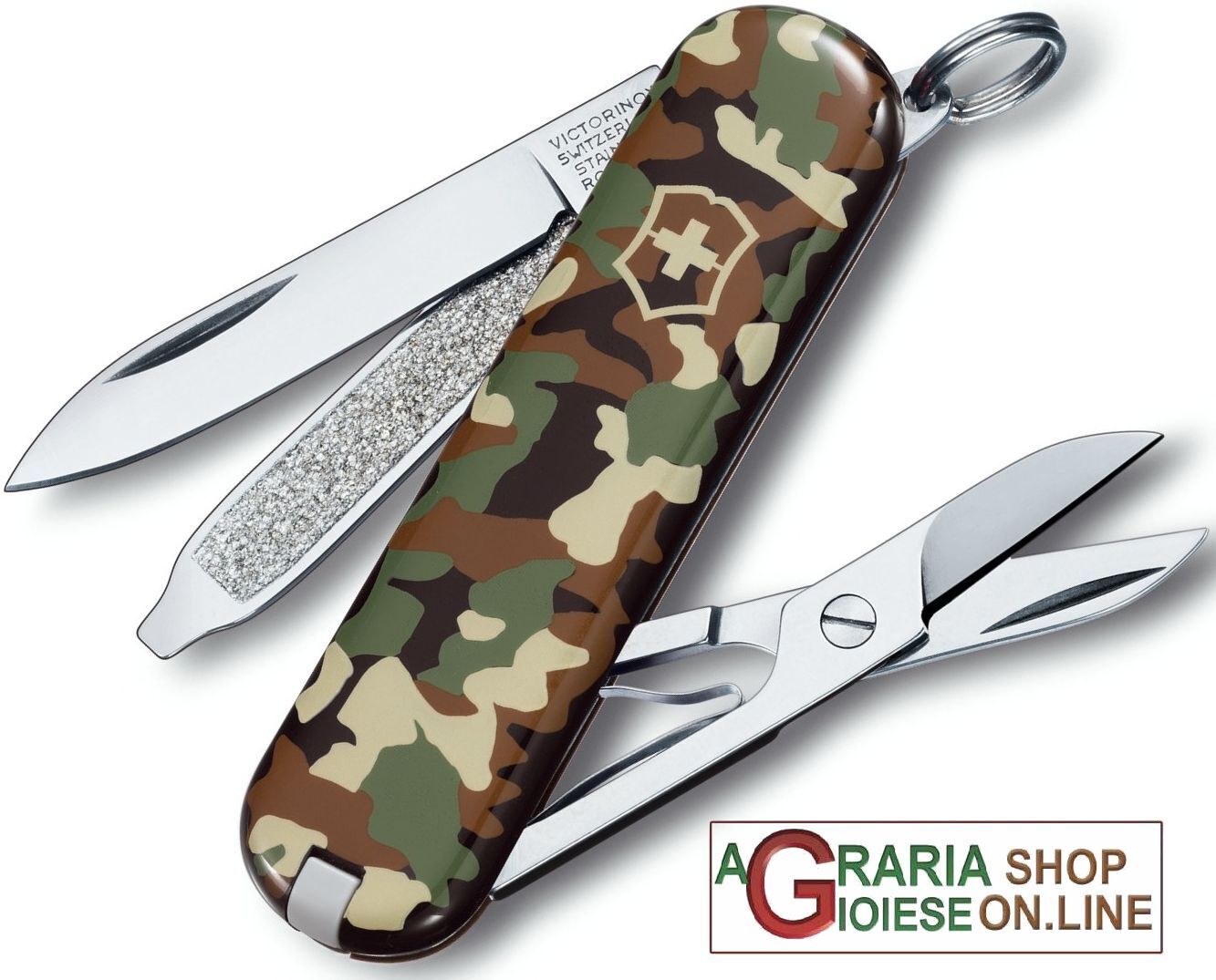 0.6223.94 VICTORINOX CLASSIC SD COLTELLINO PORTACHIAVI MULTIUSO COLORE MIMETICO