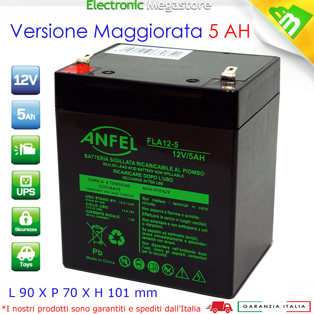 BATTERIA 12 V 4,5 AH DI RICAMBIO PER MONOPATTINO ELETTRICO 24 V 120W E-SCOOTER