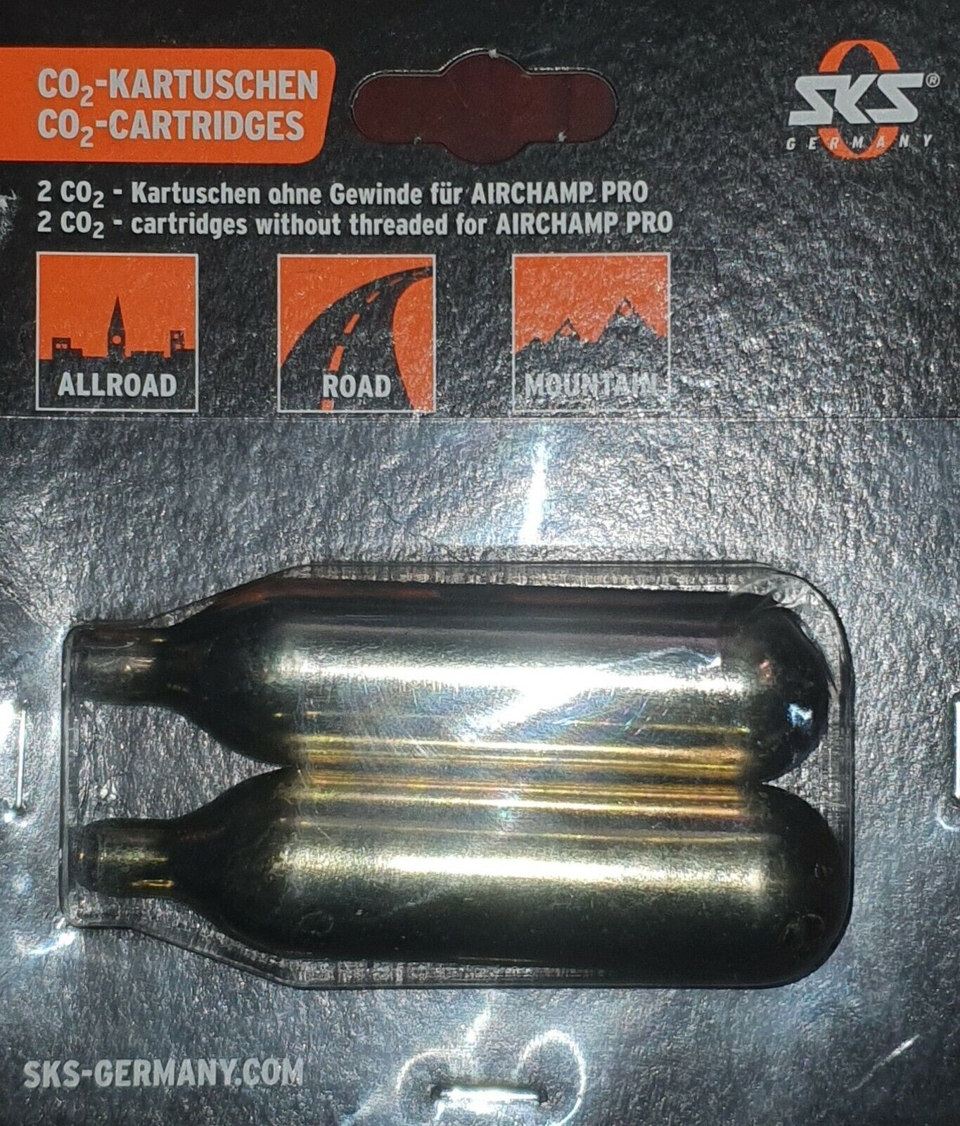 SKS CO2 Cartridges Airchamp senza filettatura 2*16 g