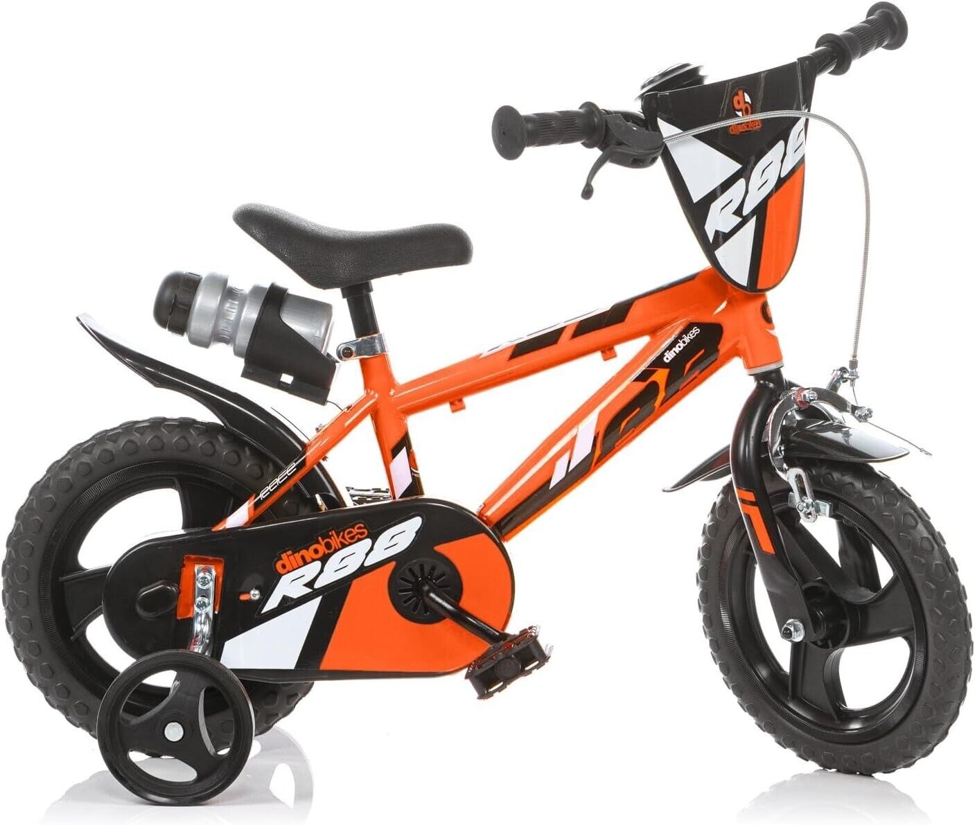BICI MISURA 12 BIMBO MTB DINO BIKES BICICLETTA BAMBINO ART. 412UL-26R88 ARANCIO