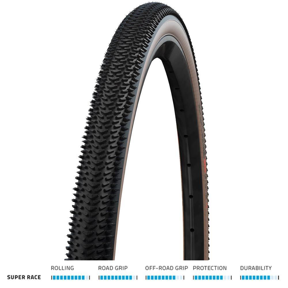 Schwalbe G-One R Evo Super Race Folding Tyre, Bronze Skin 45 - 622 mm