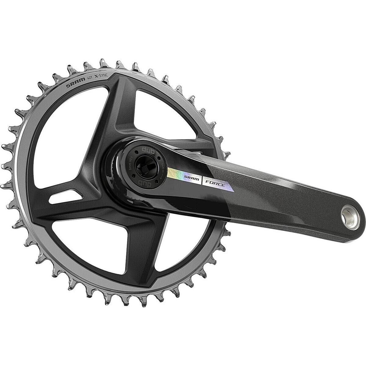 Guarnitura SRAM Force 1x AXS Wide 172.5mm 40T Iridescente per Strada, Senza Movi