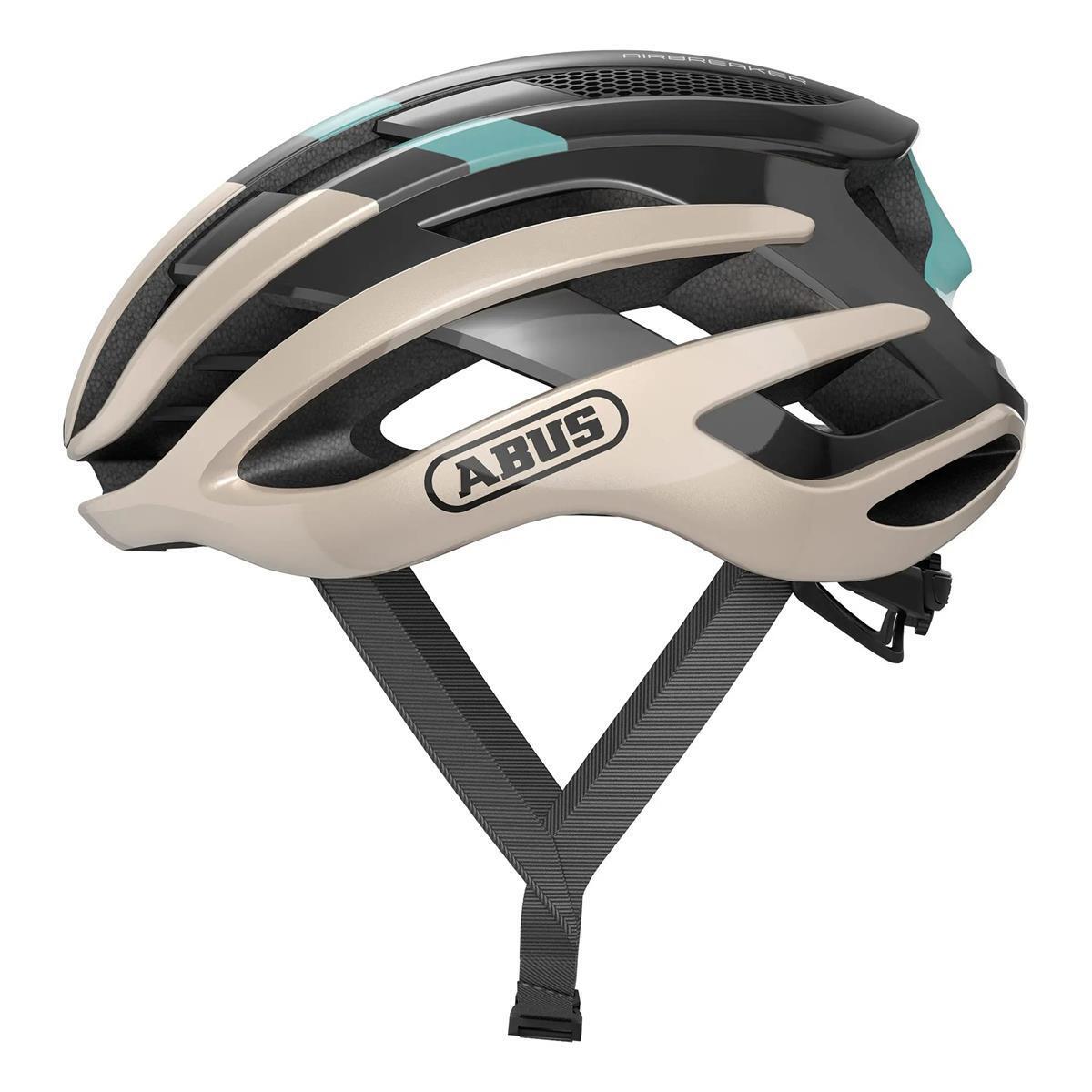 casco airbreaker champagne gold oro/nero Abus bicicletta