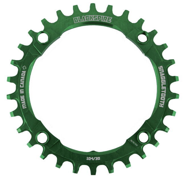 corona snaggletooth girobulloni 104mm verde Blackspire mtb