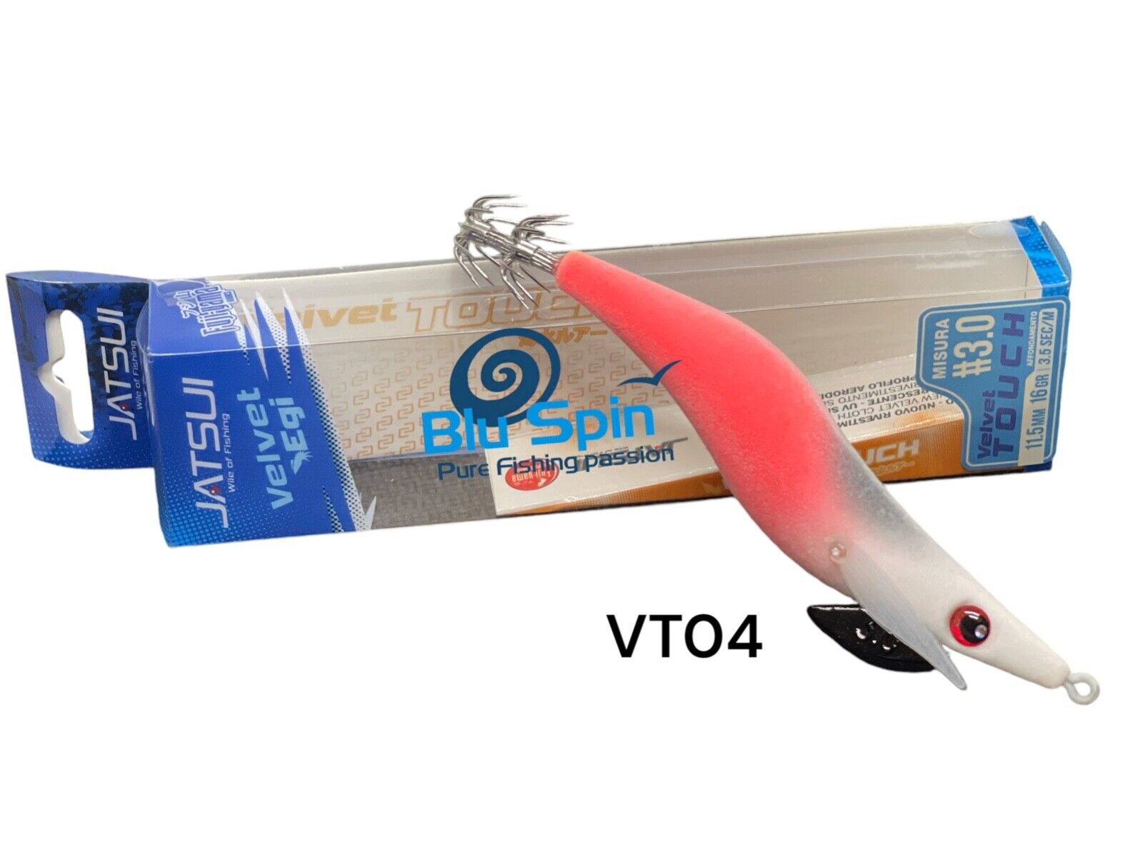 NEW JATSUI VELVET EGI TOUCH 3.0 - 115mm - 16g UV SKIN - FUJI-YAMA HOOKS COL: VT4