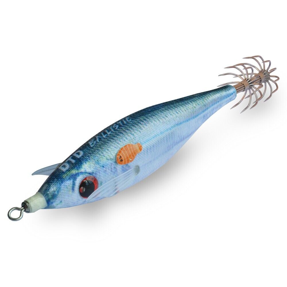 Esca pesca pesce finto artificiale squid eging dtd ballistic real fish-90mm