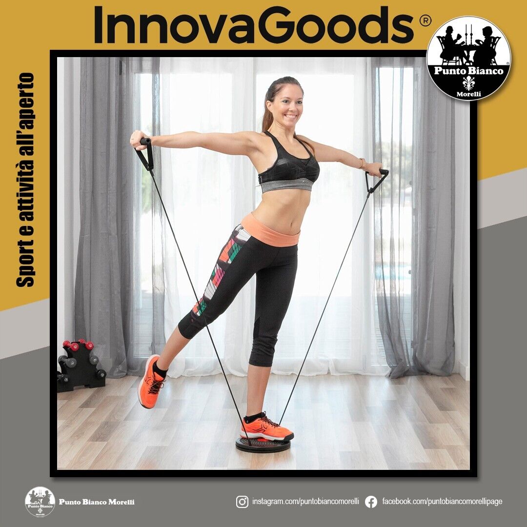 Pedana rotante con bande elastiche da palestra per fitness yoga pilates