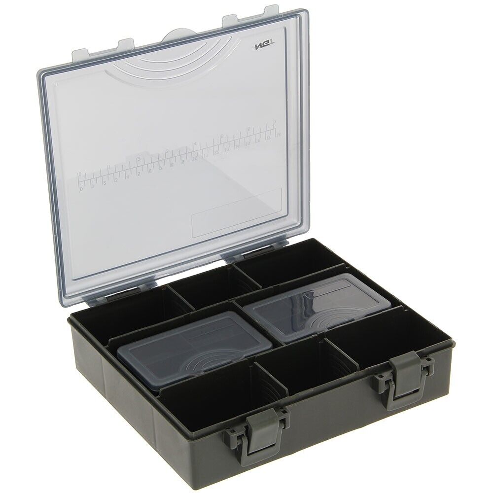 NGT TACKLE BOX SYSTEM 4+1 CASSETTA MINUTERIA CARPFISHING ACCESSORI INCLUSI A1817