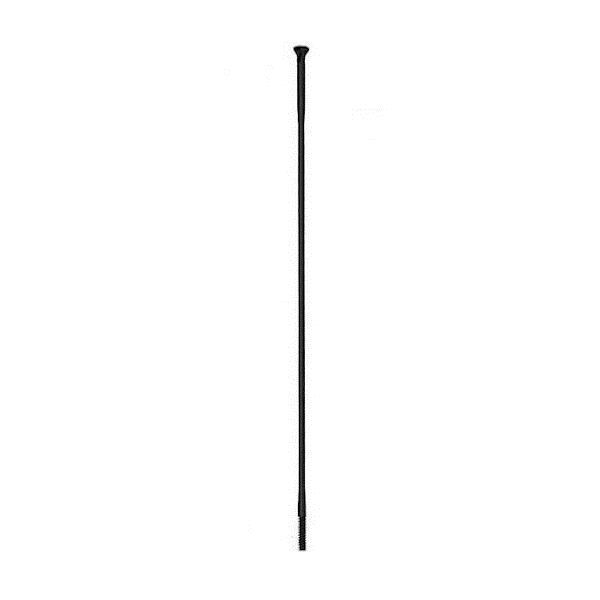 raggio d-light inox testa dritta straight pull 266mm nero con nipplo 12mm SAPIM