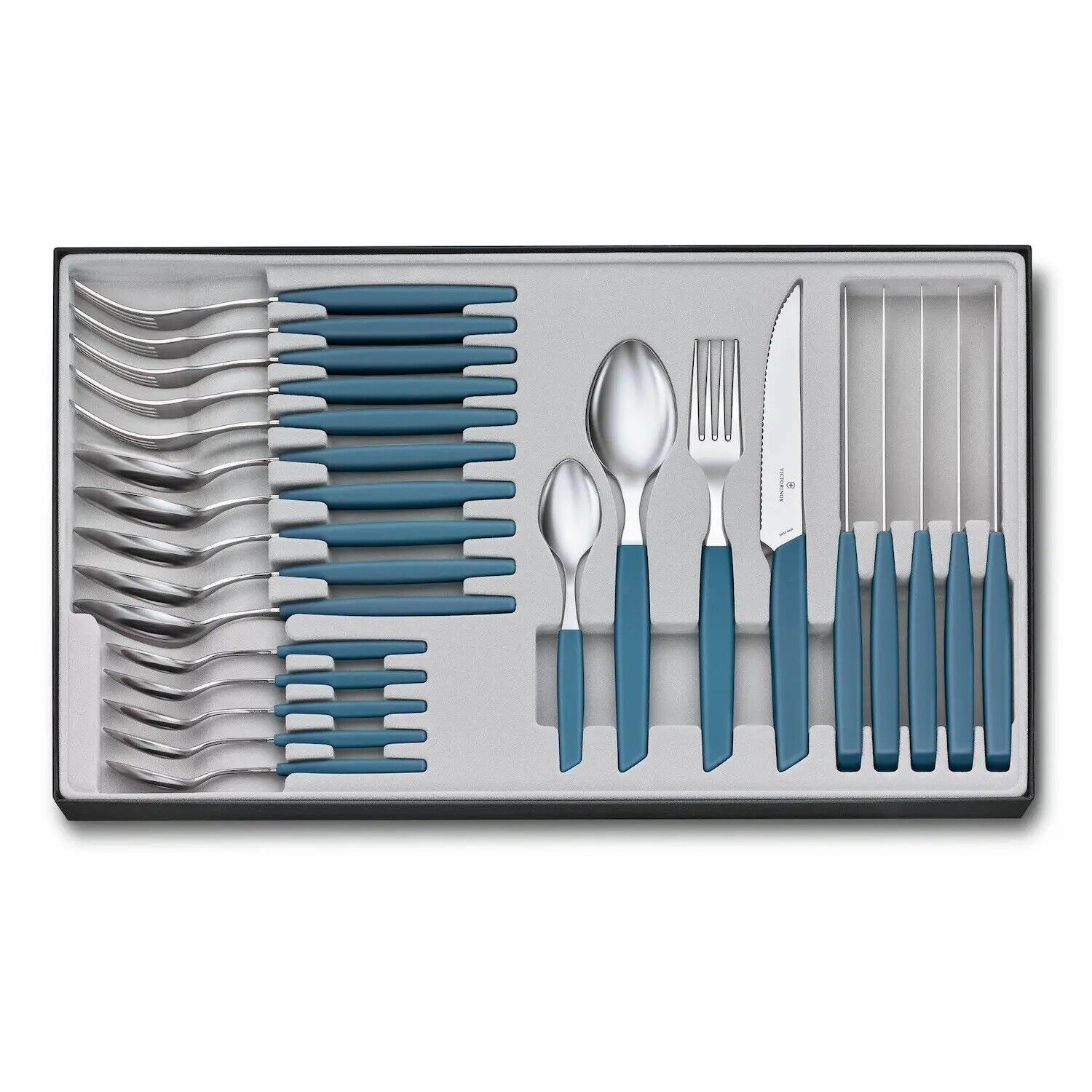 6.9096.12W2.24 Victorinox Set posate Swiss Modern con manico cornflower-blue pz.