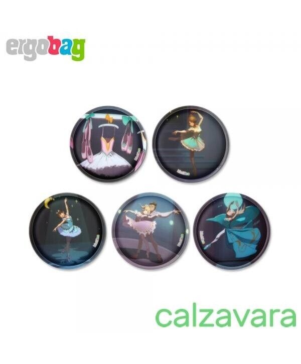 ERGOBAG Set di Kletties per il tuo Zaino Ergobag 5 Pezzi - Ballerine Ballet Danc